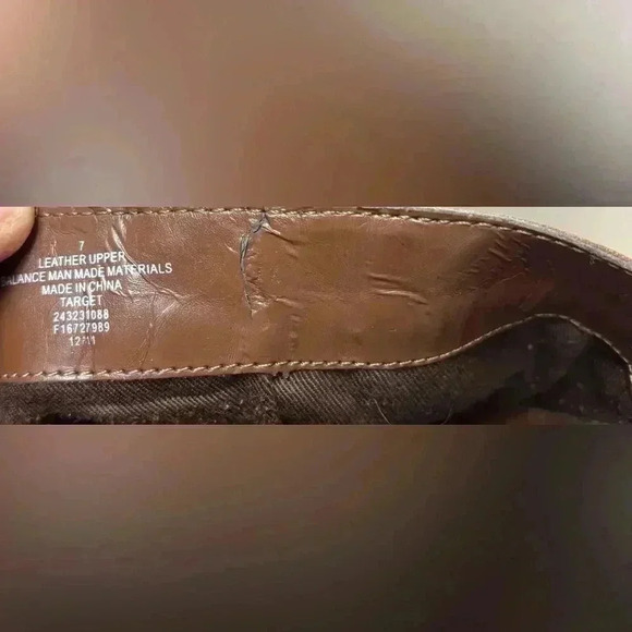 Mossimo Supply Co Women’s Cognac Leather Boots Size 7 - Picture 11 of 12